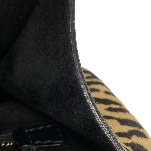 Auth BVLGARI Serpenti Scaglie Black Light Brown Multi Leather Unborn Calf - Picture 12 of 16